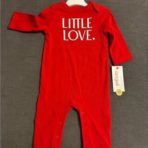 Cat & Jack 
Red and White Footies One Piece